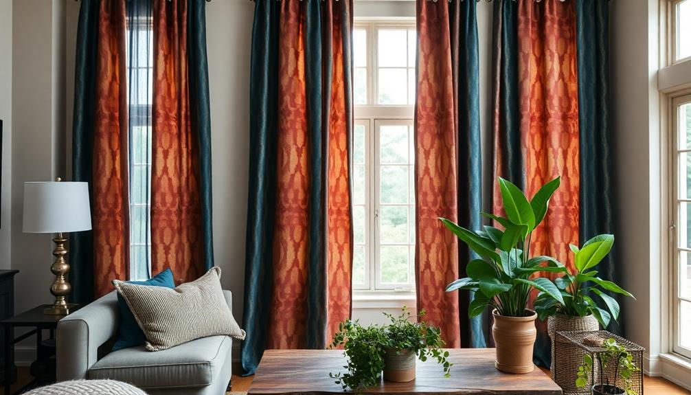 ikat fabric curtain drapes