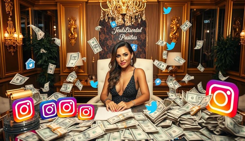 social media influences celebrity wealth