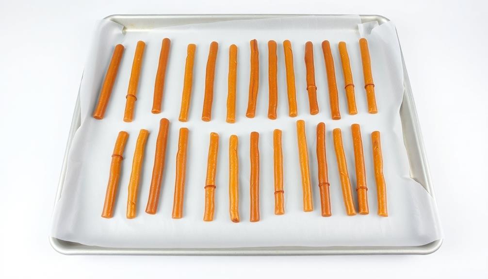 arrange pretzels on sheet