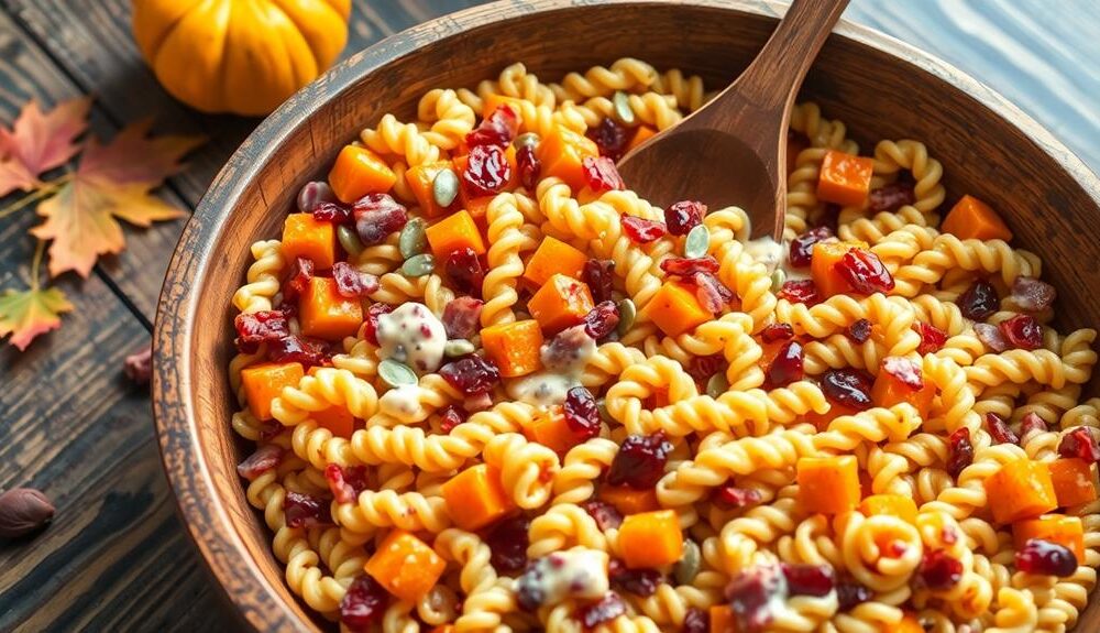 autumn inspired pasta dish