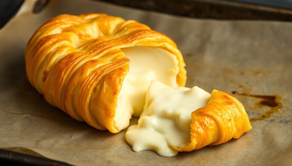 bake brie until golden