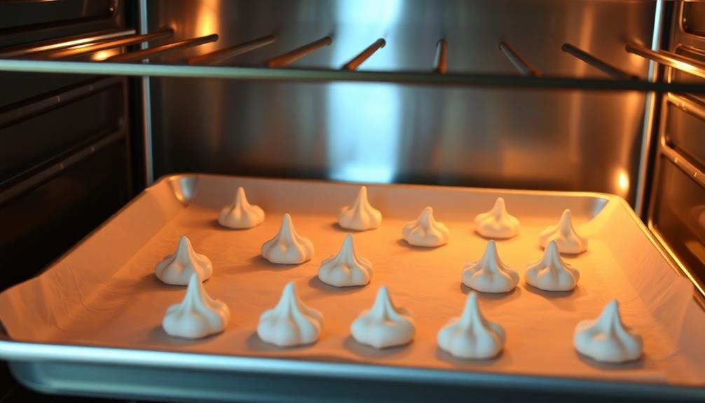 bake meringues low temperature