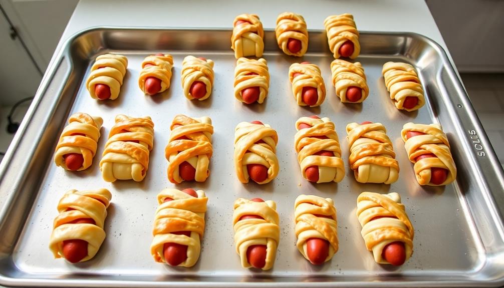 bake wrapped hot dogs