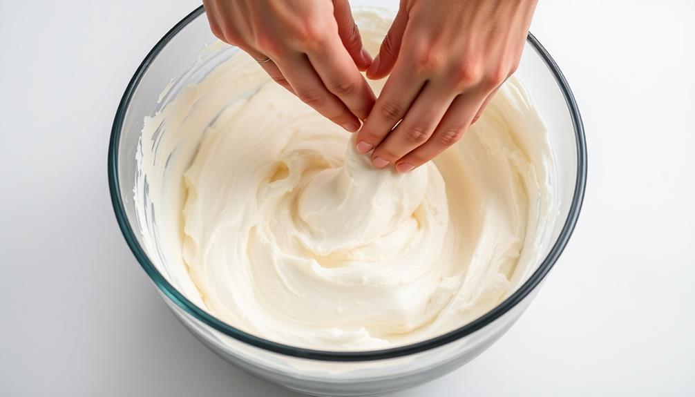 blend cream cheese thoroughly