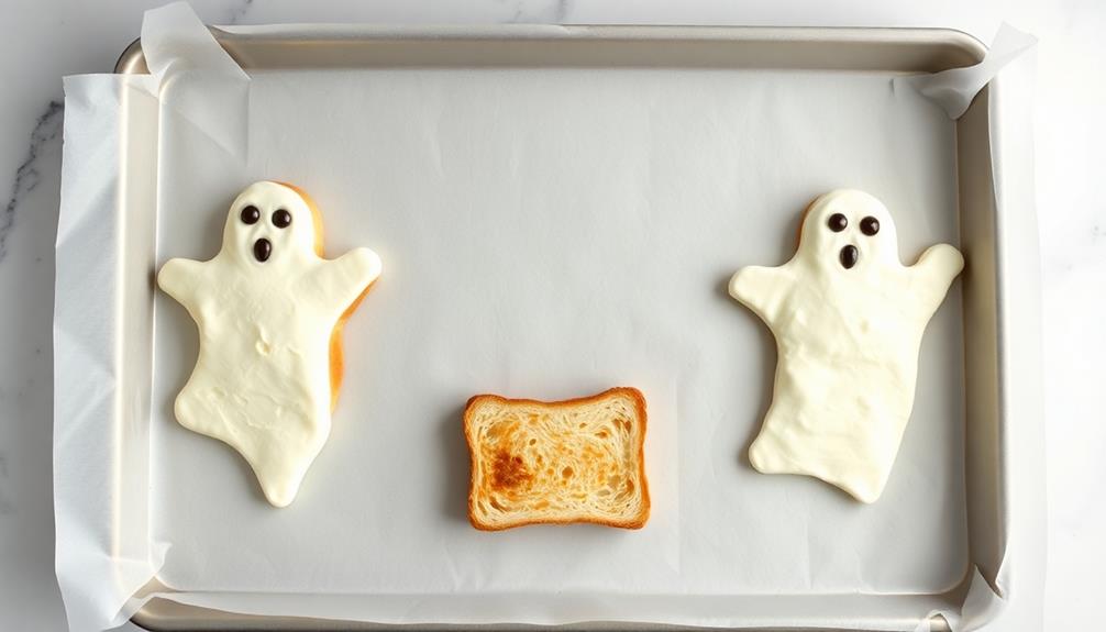 bread on baking sheet