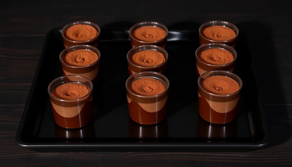 chill mousse cups before serving