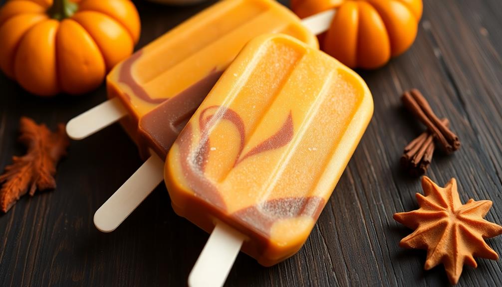 chilled pumpkin spice popsicles