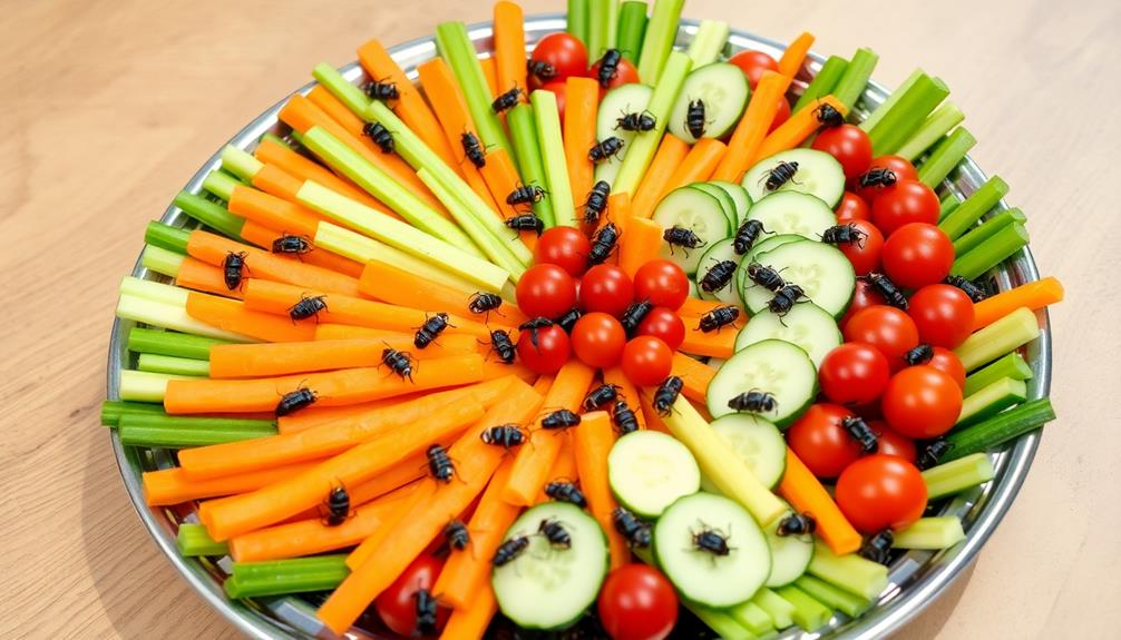 creepy insect appetizer platter