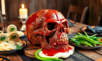 creepy skull meatloaf recipe