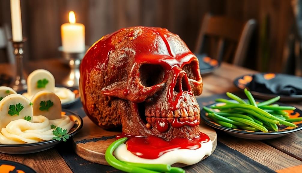 creepy skull meatloaf recipe