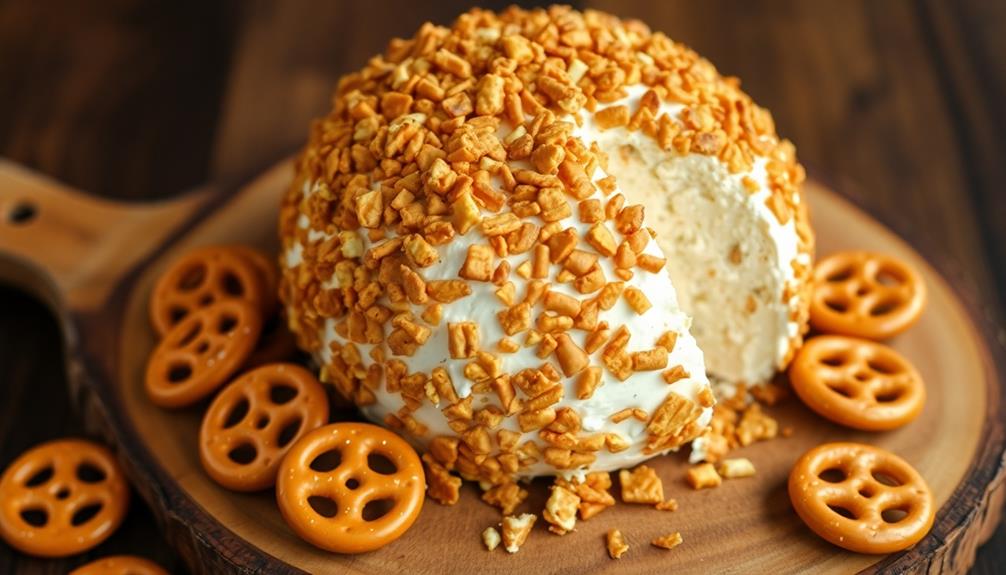 crushed pretzel cheese ball