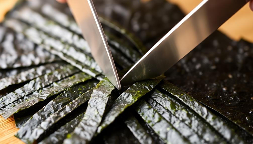 cut nori into strips