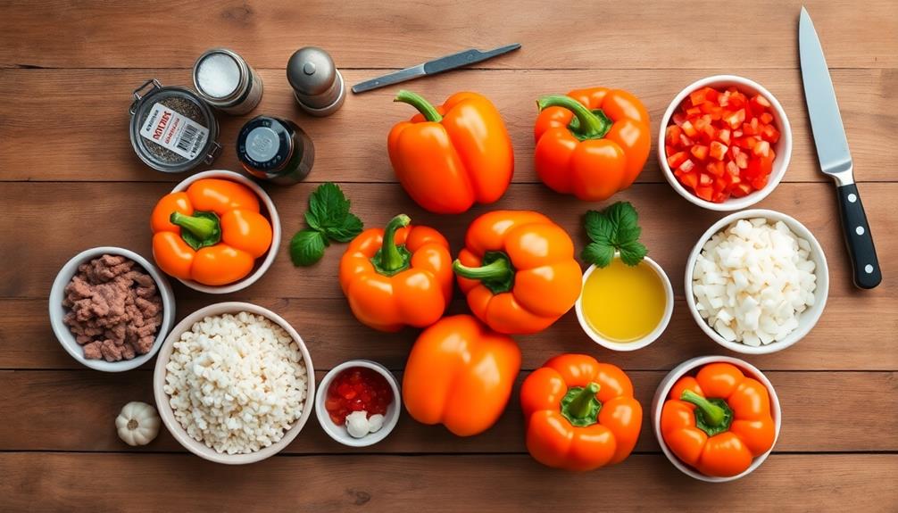 cut tops off peppers