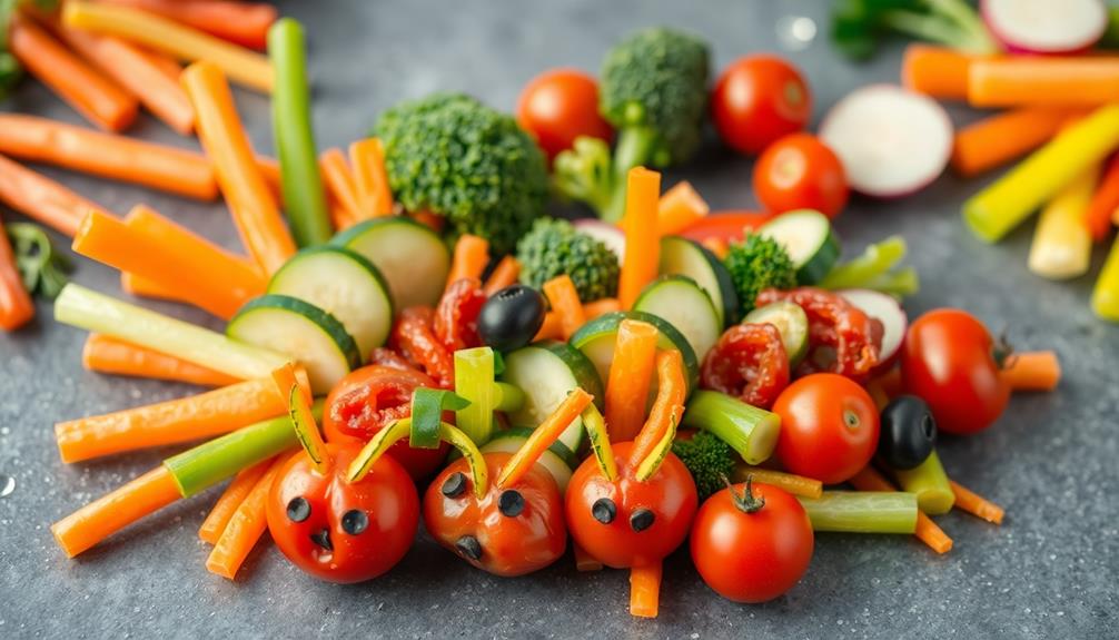 decorative veggie platter arrangement