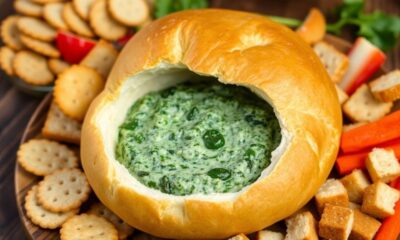 delicious spinach dip bowl