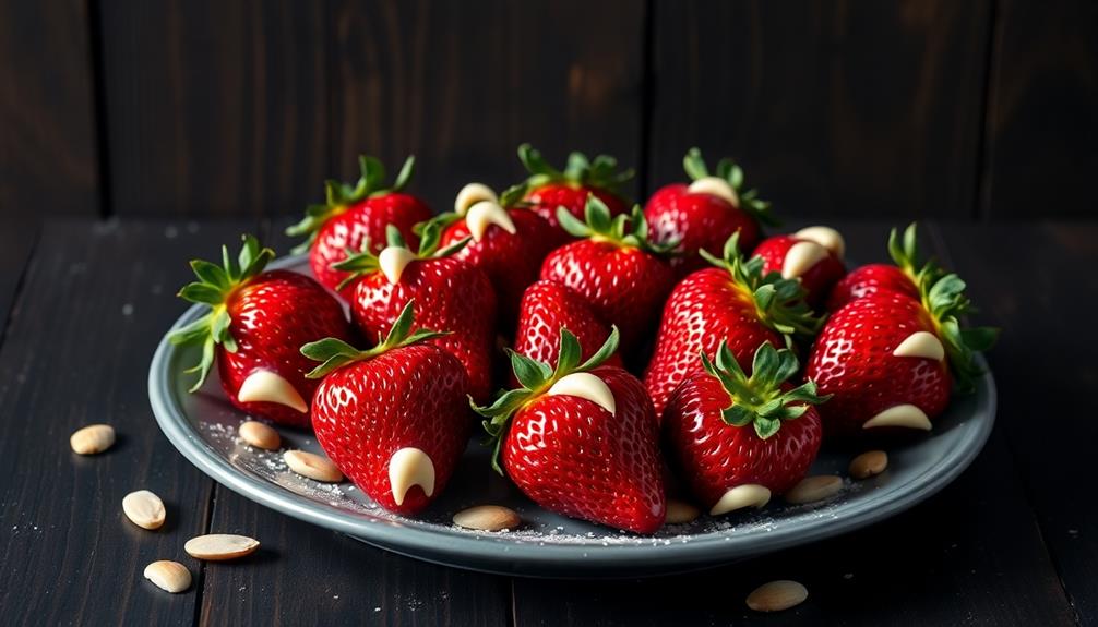 fang shaped strawberry treats