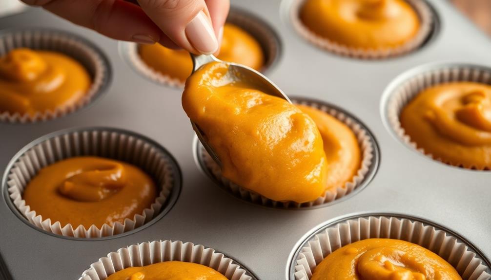 fill cupcake tins batter