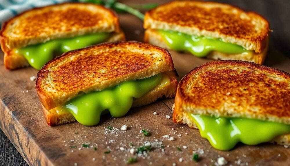 goblin themed grilled cheese sandwiches