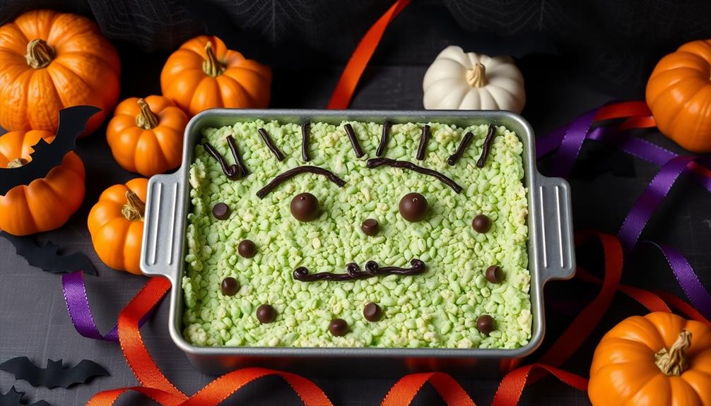 halloween themed rice krispie treats