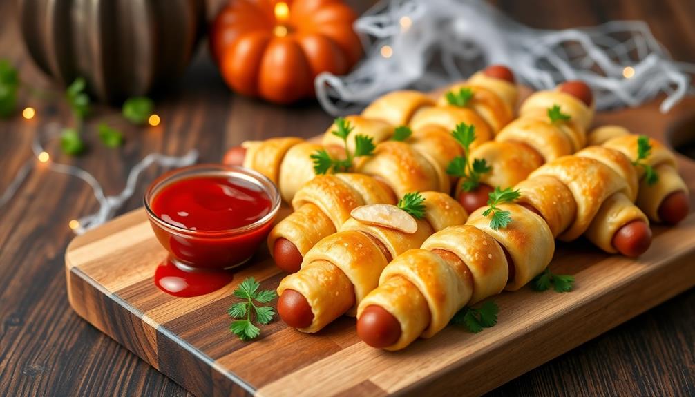 halloween themed sausage snacks