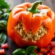 halloween themed stuffed peppers