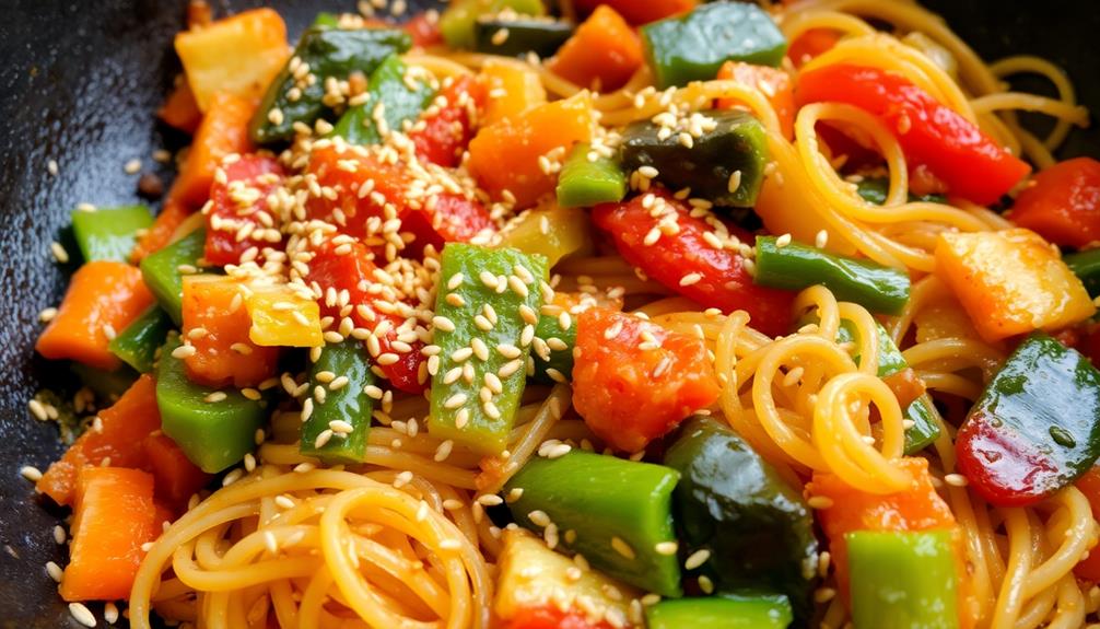 incorporate toasted sesame seeds