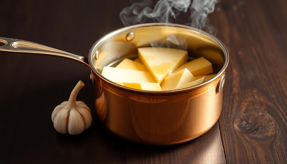 incorporate wine and garlic