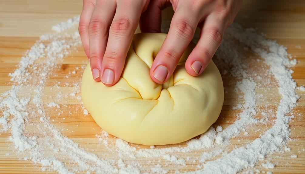 knead dough until smooth