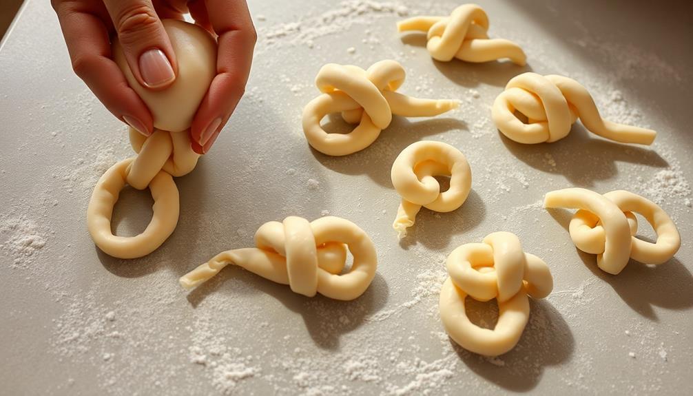 knotting dough step three