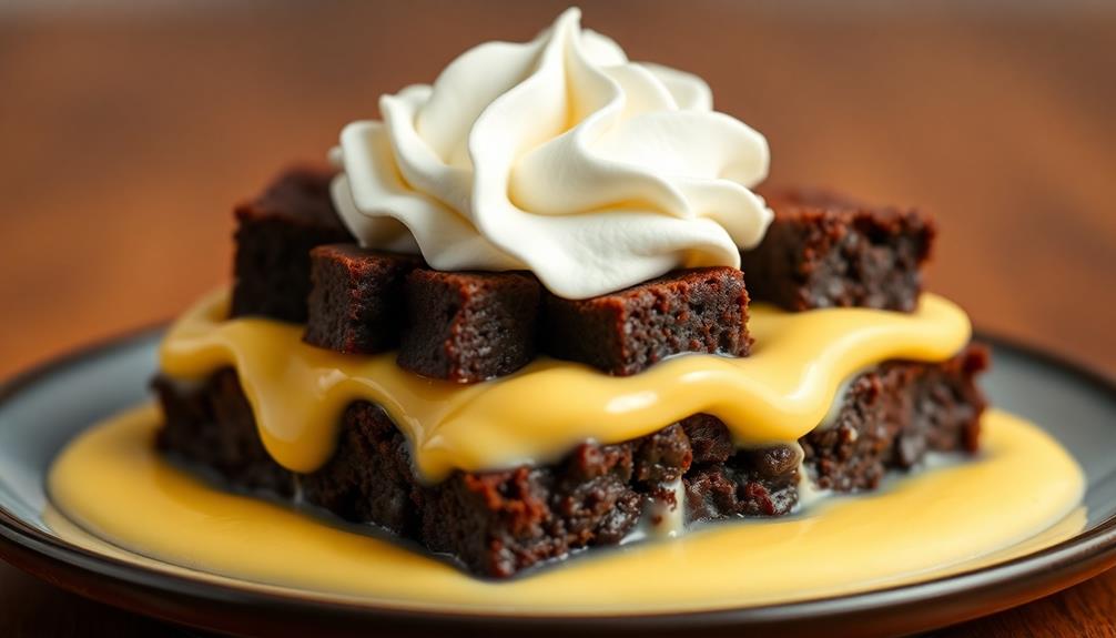 layer brownies and pudding