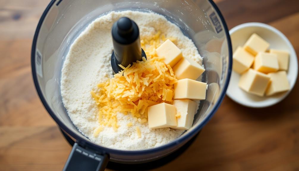 mix flour butter cheese