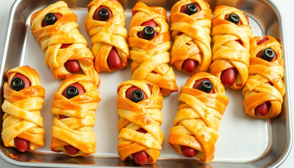 mummy style hot dog wrapping