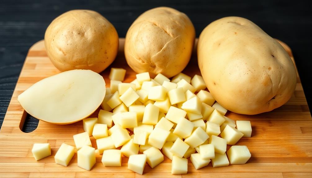 peel and dice potatoes