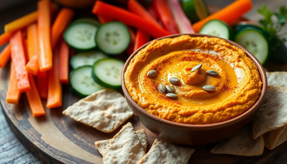 seasonal spiced chickpea dip