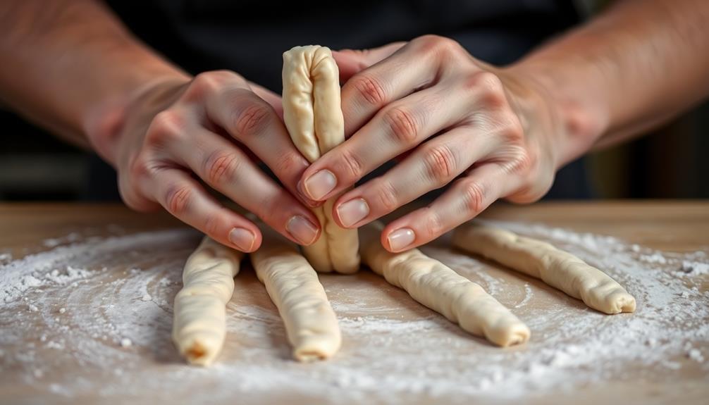 shape dough into fingers