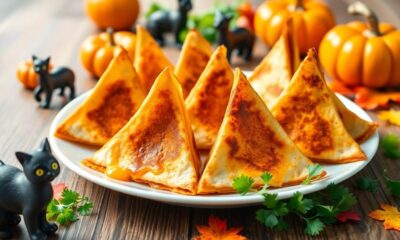 spooky cheese filled tortillas