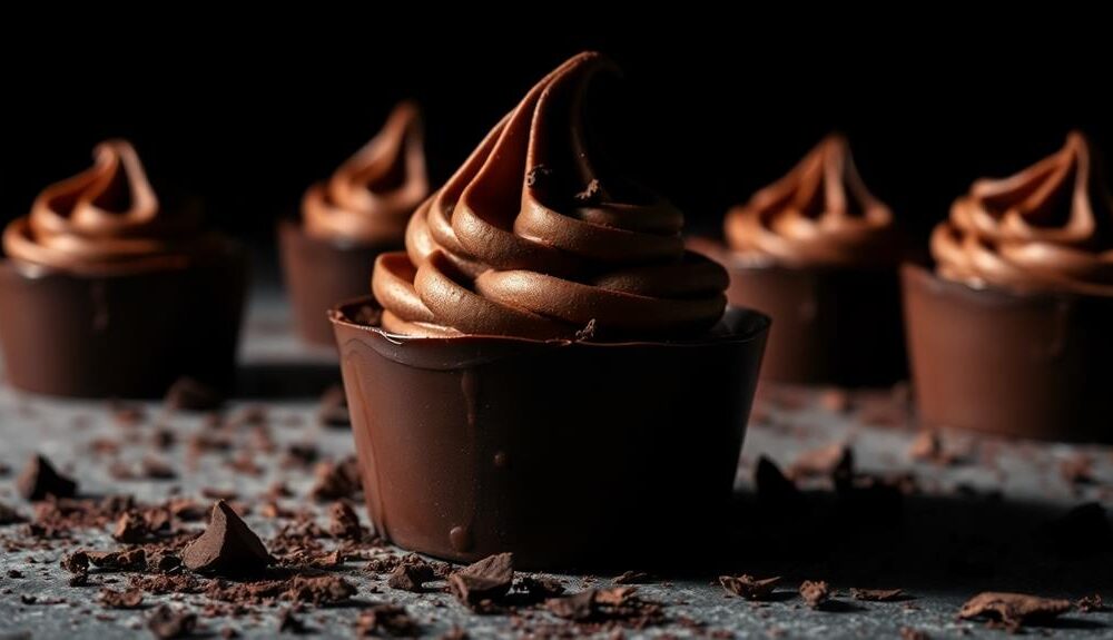 spooky dessert chocolate cups