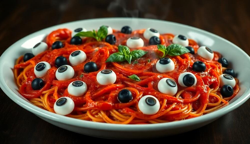 spooky halloween themed dish