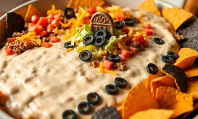 spooky layered taco dip