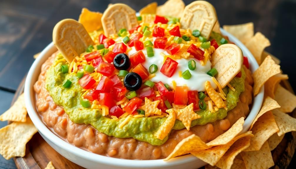 spooky layered taco dip