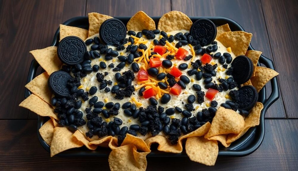 spooky seven layer dip