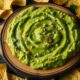 spooky themed avocado dip