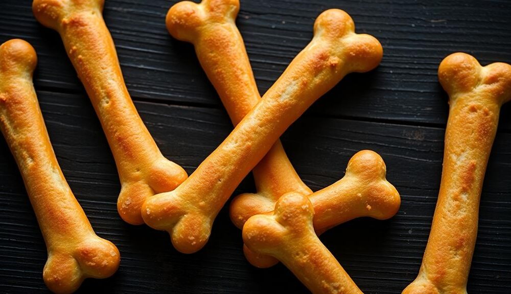 spooky themed breadstick snacks