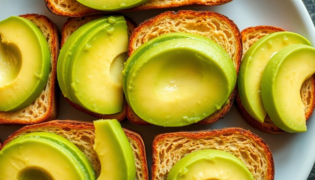 spread avocado on toast