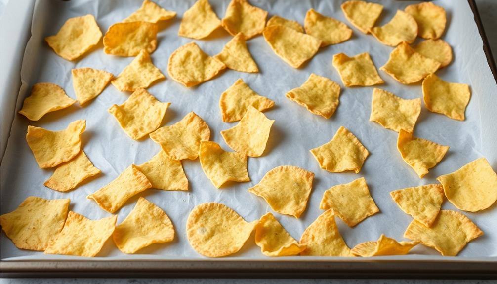 spread chips on sheet