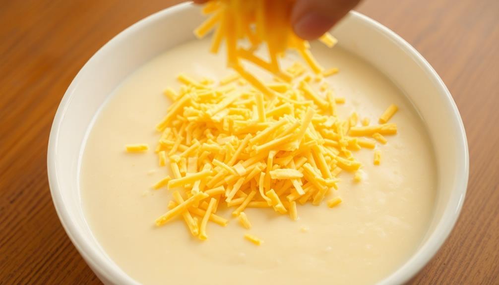 sprinkle shredded cheddar cheese