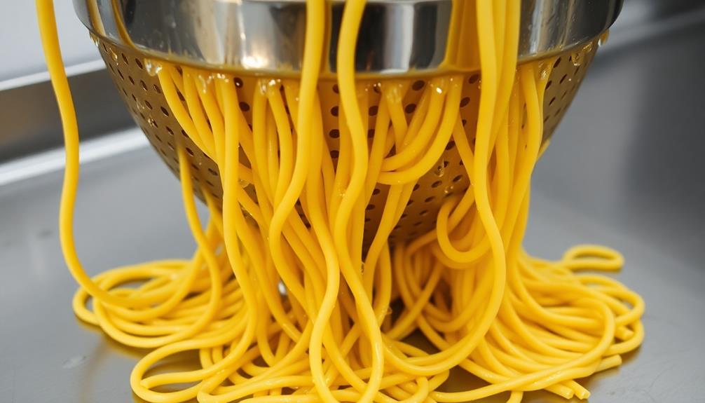 thoroughly drain soaked noodles