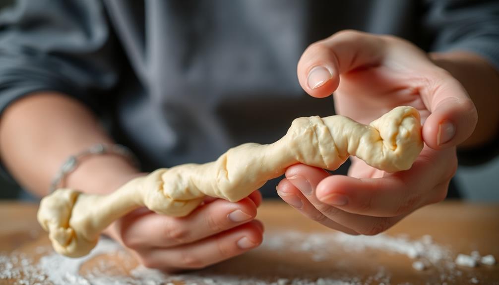 twist dough into bone