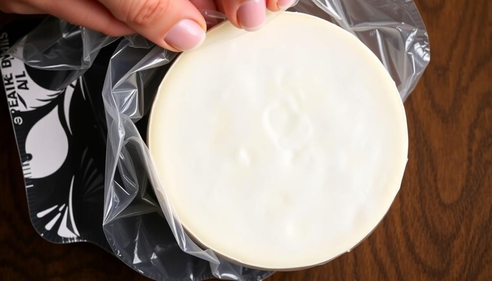 unwrap brie cheese packaging