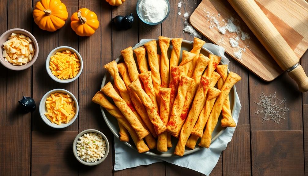 witch themed cheese straws recipe